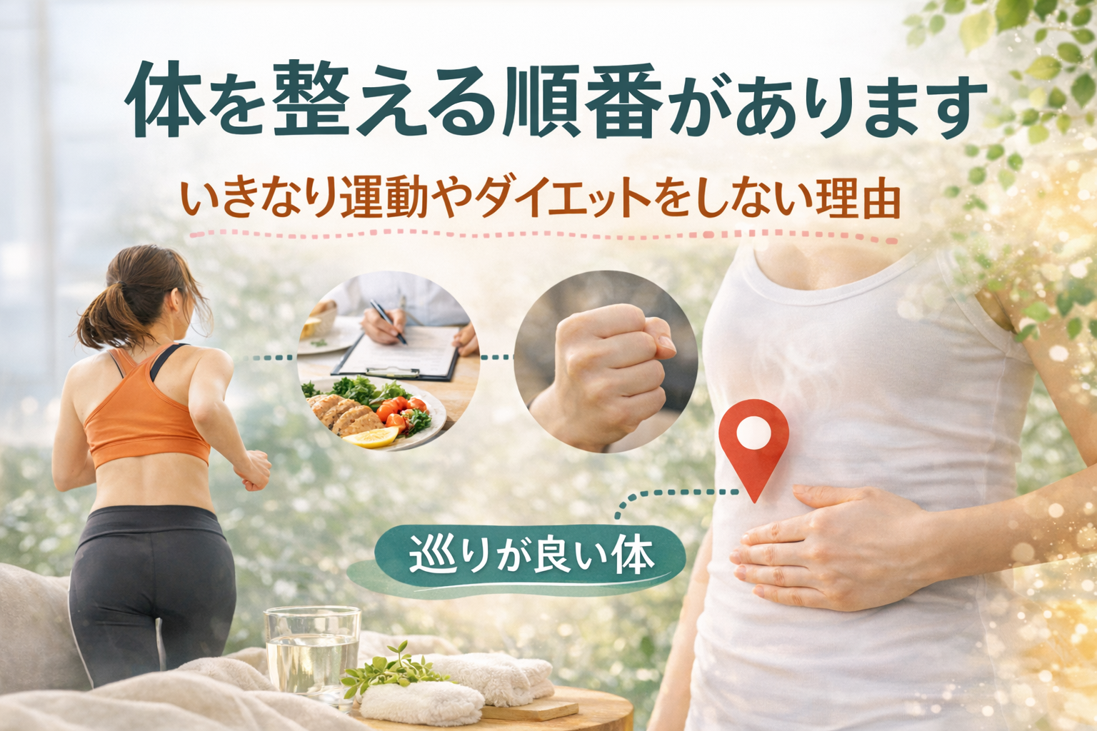 体を整える順番があります｜いきなり運動やダイエットをしない理由